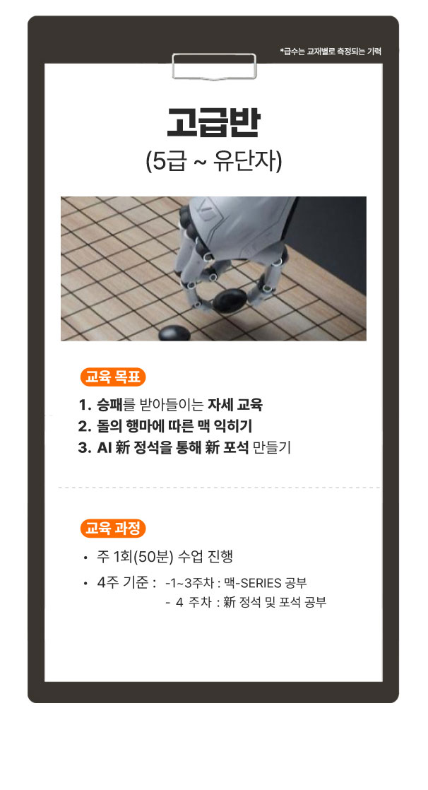 12인에듀 바둑 커리큘럼 고급반 5급~유단자 교육 목표와 과정