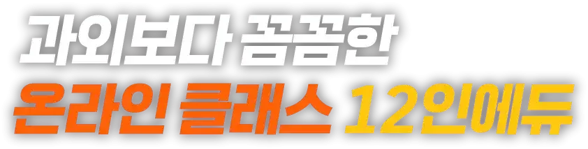 과외보다 꼼꼼한 온라인 클래스 12인에듀
